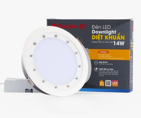 Đèn LED Downlight diệt khuẩn AT21.UV 135/14W 6500K Rạng Đông LED00042772
