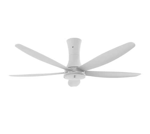 Quạt trần 5 cánh nhựa, động cơ DC, màu trắng, ti 23cm Nanoco NCF6051-WS