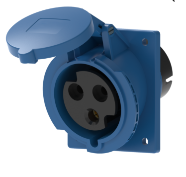 Ổ cắm cố định loại xéo 2P+E 32A IP44 MPE MPN2-423