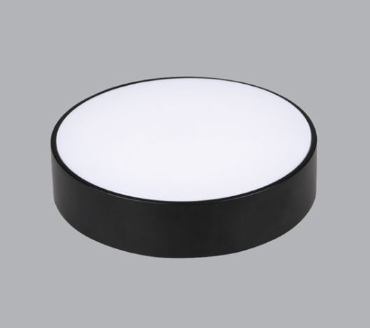 Led Downlight ốp nổi tràn viền đen, mặt tròn 32W ánh sáng vàng MPE SRDLB-32V