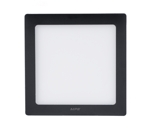 Led Panel ốp nổi nhôm, thân đen, mặt vuông 24W ánh sáng trắng MPE SSPLB-24T