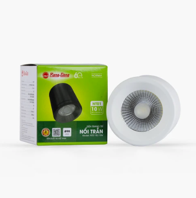 Đèn LED Downlight nổi trần NT01 90/10W 4000K (trắng) Rang Đông LED00052929