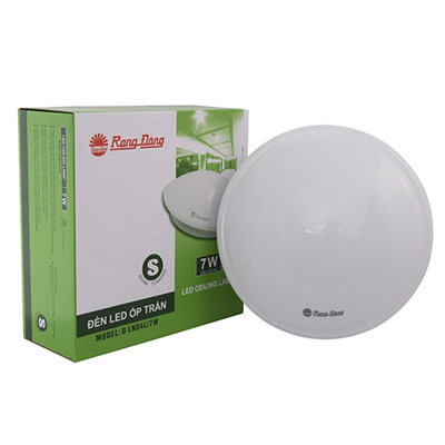 Đèn LED ốp trần LN03 230/7W 6500K SS Rang Đông LED00012747