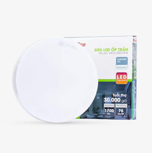 Đèn LED ốp trần LN12N 220/18W 3000K SS Rang Đông LED00049709