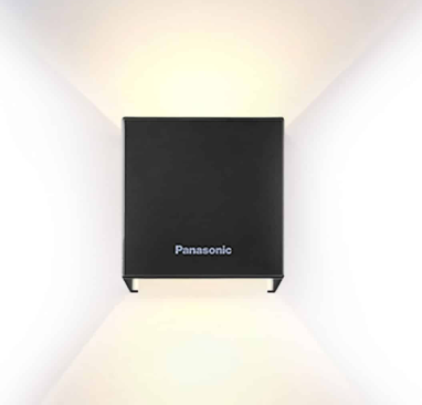 Đèn led gắn vách tường 6W màu đen 3000k Panasonic HHBQ1005B88