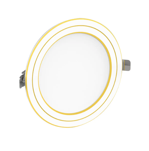 Đèn DL ECO Metal 12W 3000K φ110 v.vàng Nanoco NEMD123G110