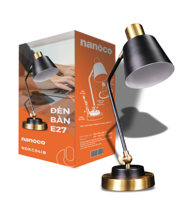 Đèn bàn E27-màu đen đồng Nanoco NDKC04IB